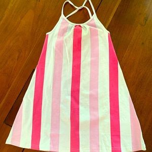 Striped sleeveless dress with tags.